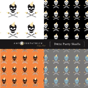 D024 PARTY SKULLS