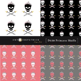 D030 TIARA SKULLS